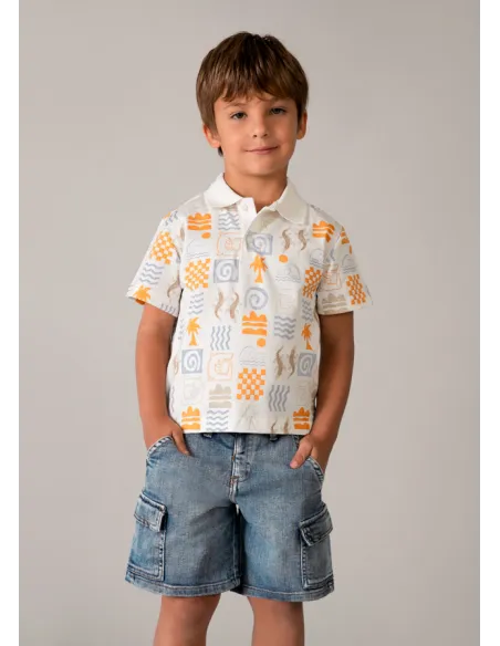 Super bermuda denim cargo - Claro     