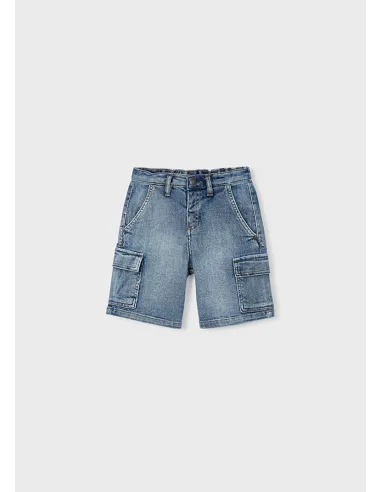 Super bermuda denim cargo - Claro     