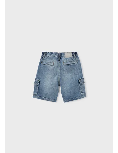 Super bermuda denim cargo - Claro     