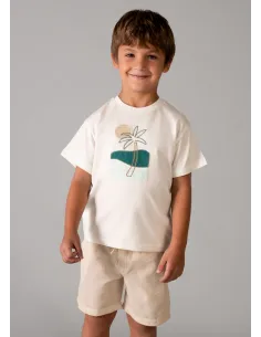 Conj. bermuda seersucker - Mocca     