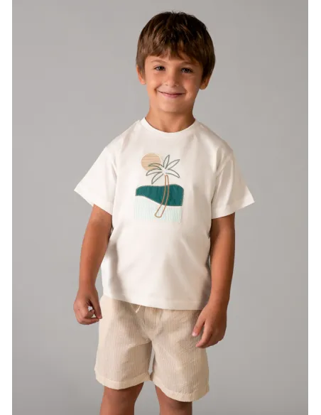 Conj. bermuda seersucker - Mocca     