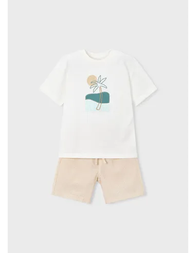 Conj. bermuda seersucker - Mocca     