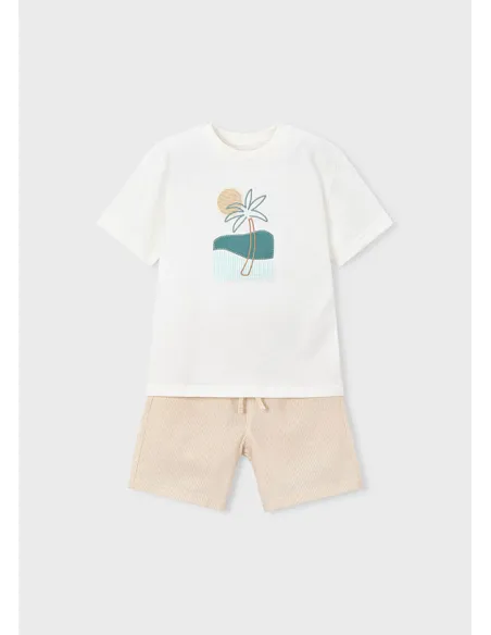 Conj. bermuda seersucker - Mocca     