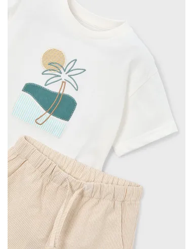 Conj. bermuda seersucker - Mocca     