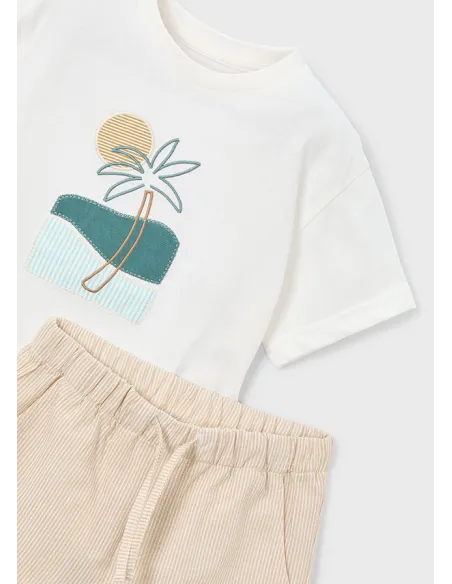 Conj. bermuda seersucker - Mocca     