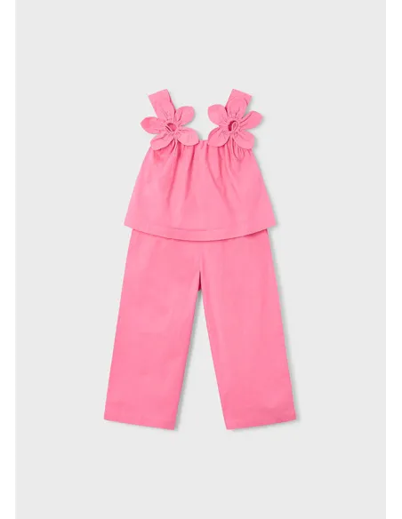 Conj. pantalon largo aplique - Geranio   