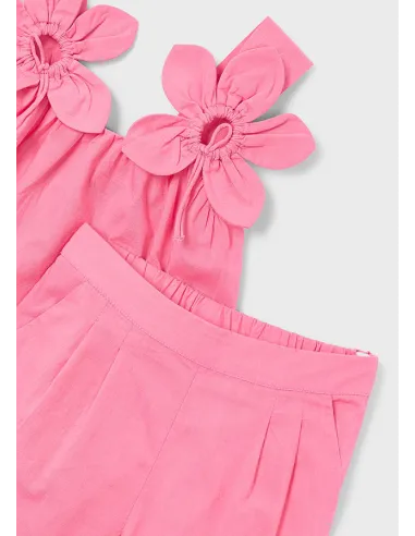 Conj. pantalon largo aplique - Geranio   