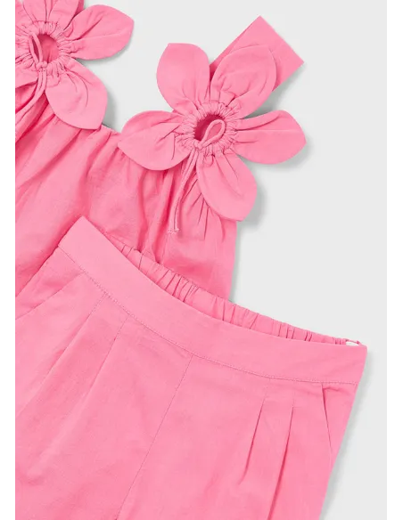 Conj. pantalon largo aplique - Geranio   