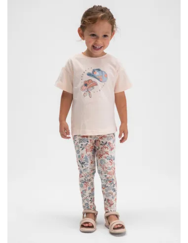 Conj. leggings estampado - Salmon    