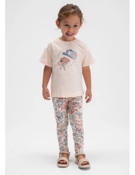 Conj. leggings estampado - Salmon    