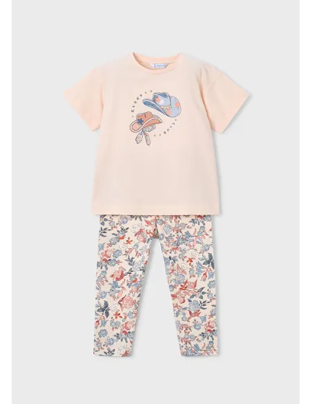 Conj. leggings estampado - Salmon    