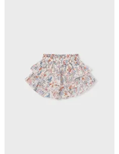 Falda pantalon estampada - Salmon    