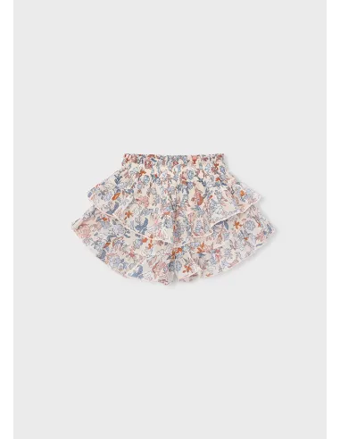 Falda pantalon estampada - Salmon    