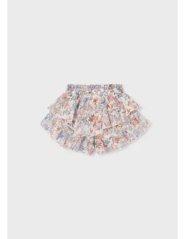 Falda pantalon estampada - Salmon    