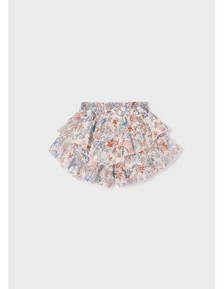 Falda pantalon estampada - Salmon    