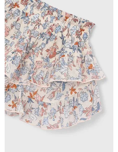 Falda pantalon estampada - Salmon    