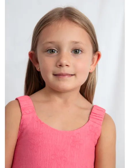 Vestido jacquard flores - Geranio   