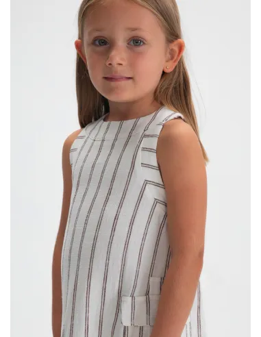 Vestido rayas - Beige     