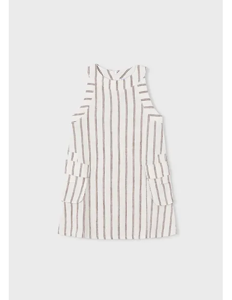 Vestido rayas - Beige     