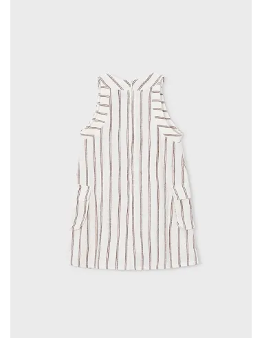 Vestido rayas - Beige     