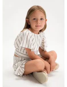 Conj. falda rayas - Beige     