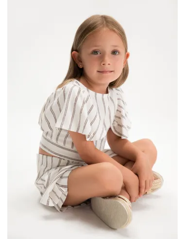 Conj. falda rayas - Beige     