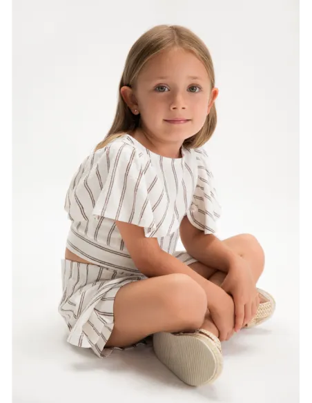 Conj. falda rayas - Beige     