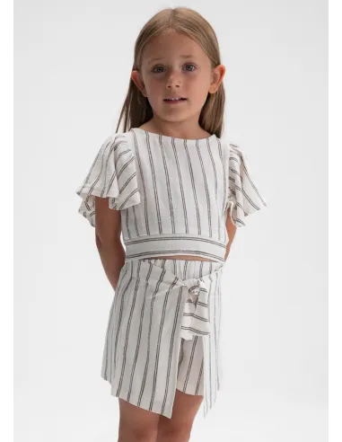 Conj. falda rayas - Beige     