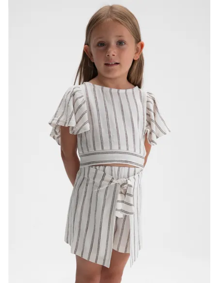 Conj. falda rayas - Beige     
