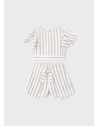 Conj. falda rayas - Beige     