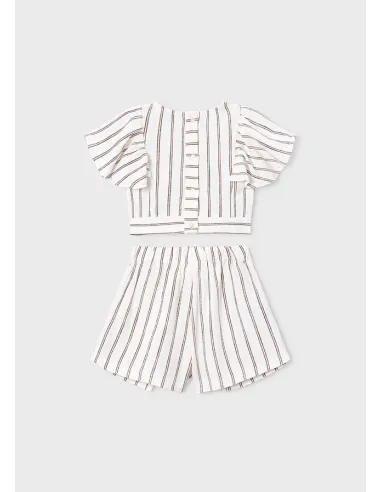 Conj. falda rayas - Beige     