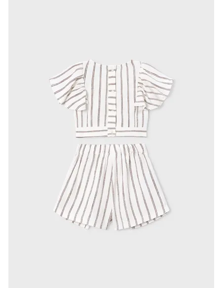 Conj. falda rayas - Beige     