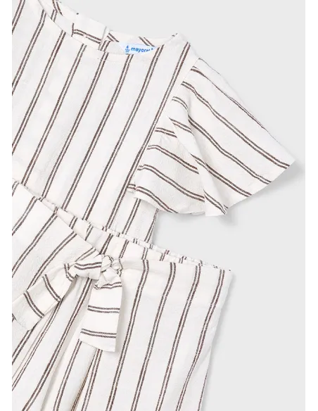 Conj. falda rayas - Beige     