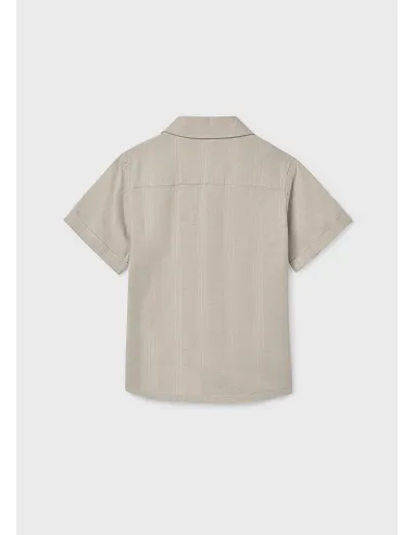Camisa m/c cuello resort - Piedra    
