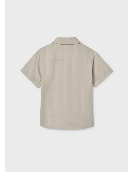 Camisa m/c cuello resort - Piedra    