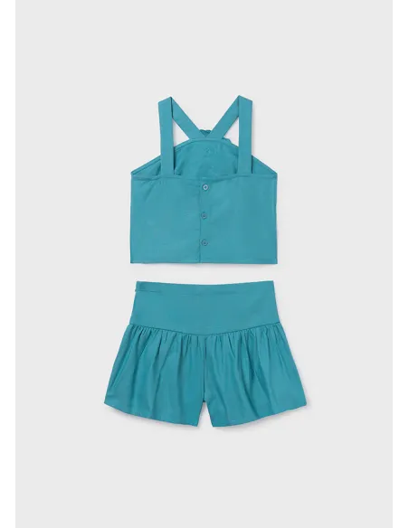 Conj. short flor - Jade      