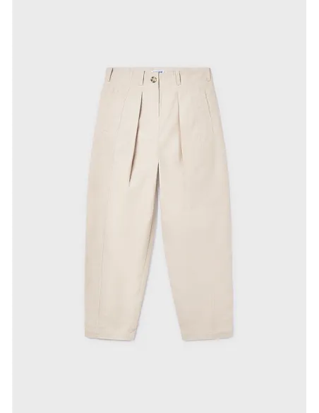 Pantalon largo plana gabardin - Arena     