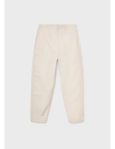 Pantalon largo plana gabardin - Arena     