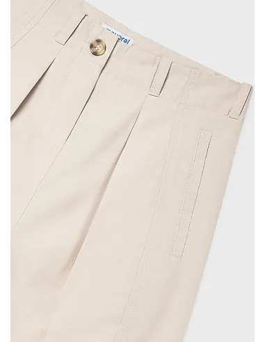 Pantalon largo plana gabardin - Arena     