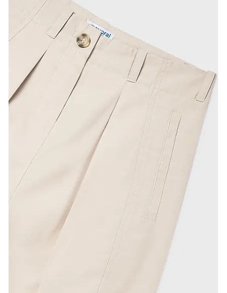Pantalon largo plana gabardin - Arena     
