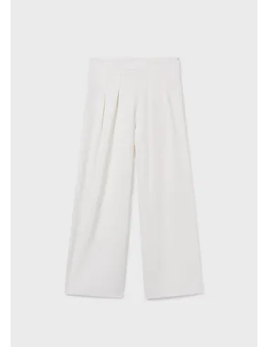 Pantalon largo crepe - Crudo     