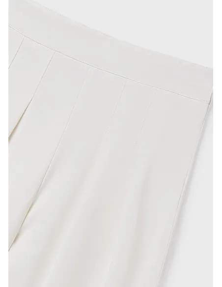 Pantalon largo crepe - Crudo     