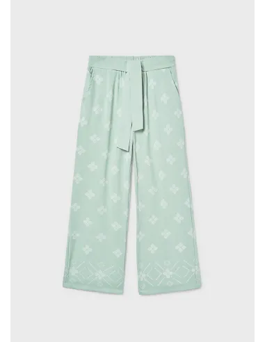 Pantalon largo estampado - Salvia    