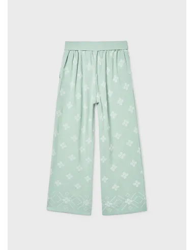 Pantalon largo estampado - Salvia    