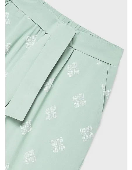 Pantalon largo estampado - Salvia    