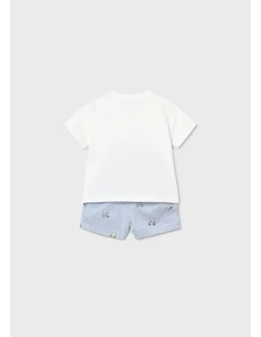 Conj. pantalon corto camiseta - Cielo