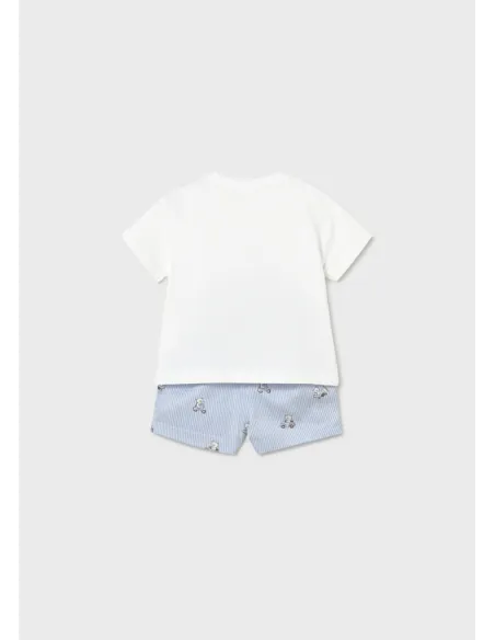 Conj. pantalon corto camiseta - Cielo