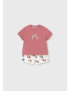 Conj. pantalon corto punto - Terracota