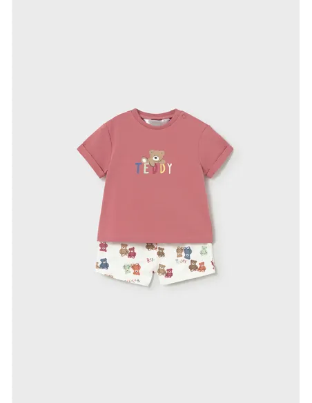 Conj. pantalon corto punto - Terracota