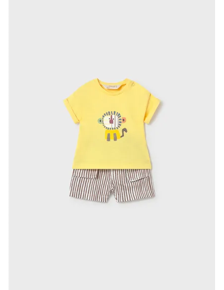 Conj. pantalon corto - Mostaza